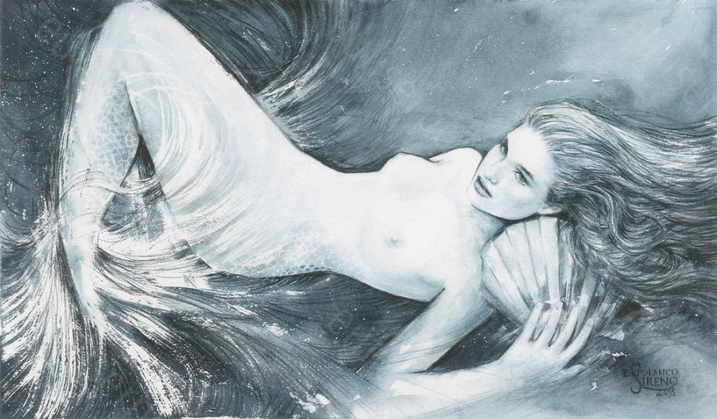 Escamas De Cristal Cuadro A La Acuarela