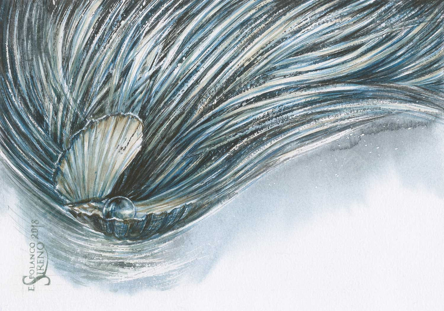 Perla De Agua Cuadro A La Acuarela