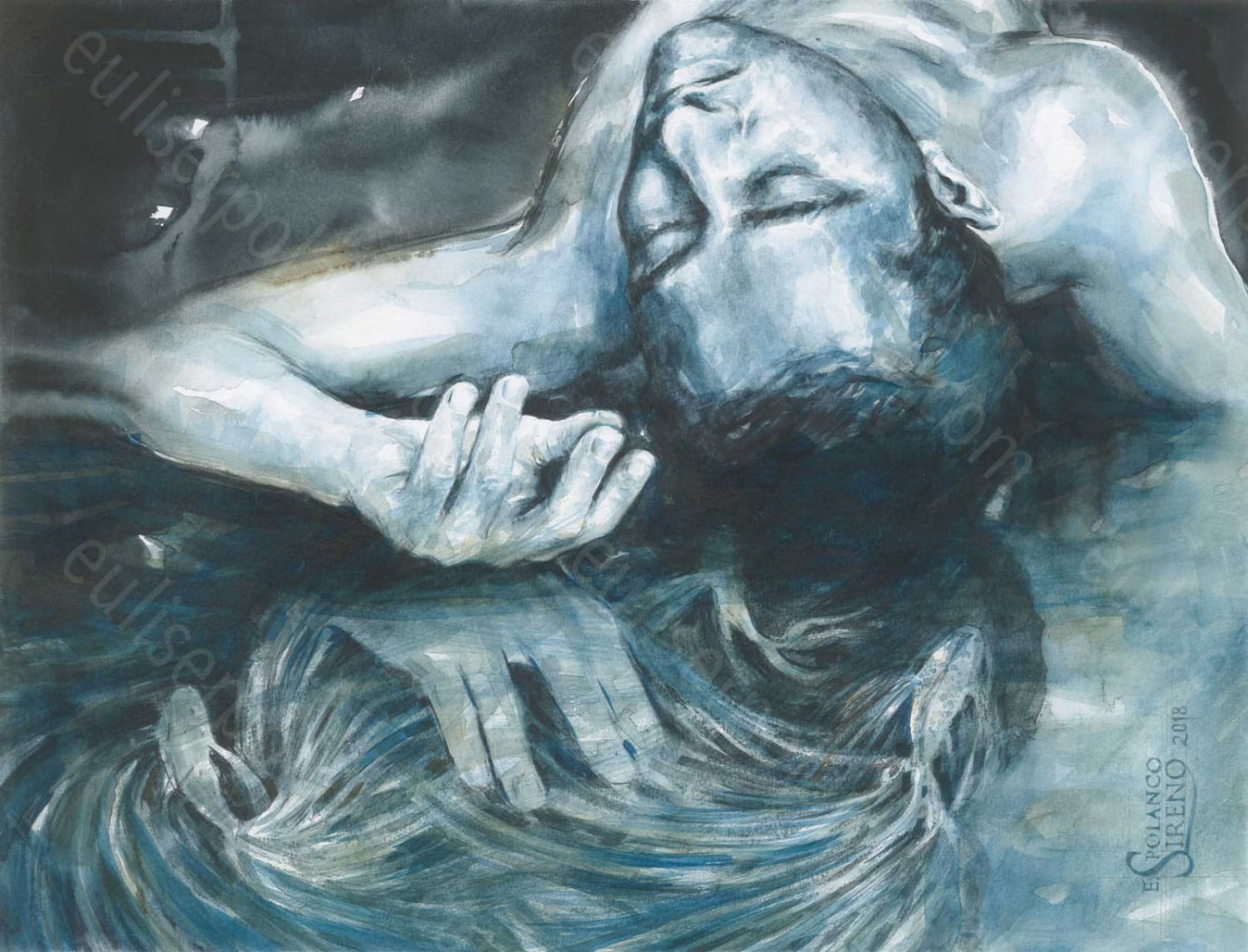 Sereno - Reproducciones Disponibles Cuadro A La Acuarela